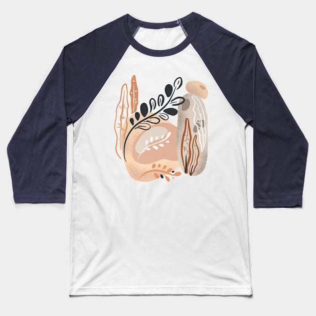 Flowers Baseball T-Shirt by valentyna mohylei